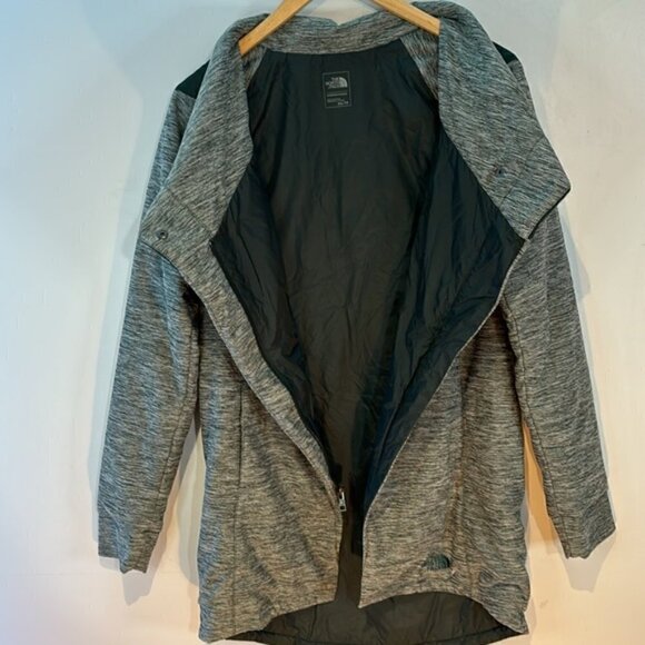 The North Face Women’s Long Pseudio Cowlneck Full Zip Green Puffer Jacket XS - Picture 9 of 12